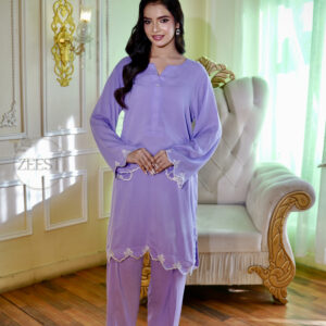 Lilac Lavender Crinkle Lawn