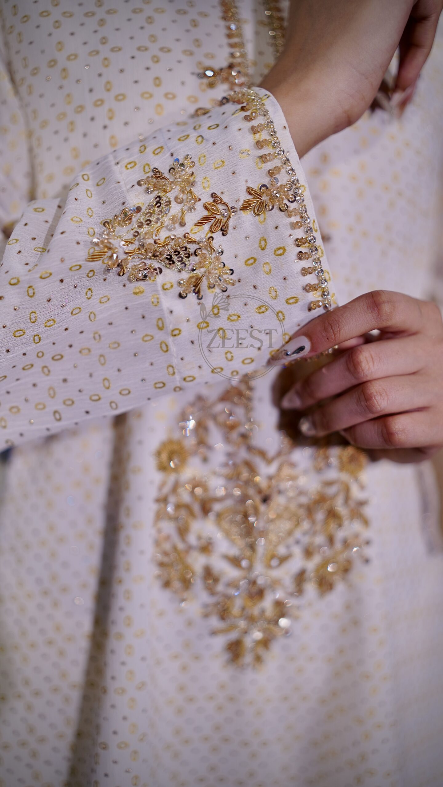 Ivory Grace Embroidered 4-Piece Festive Dress - Image 5