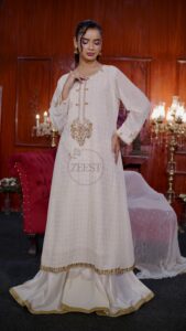 Ivory Grace Embroidered 4-Piece Festive Dress