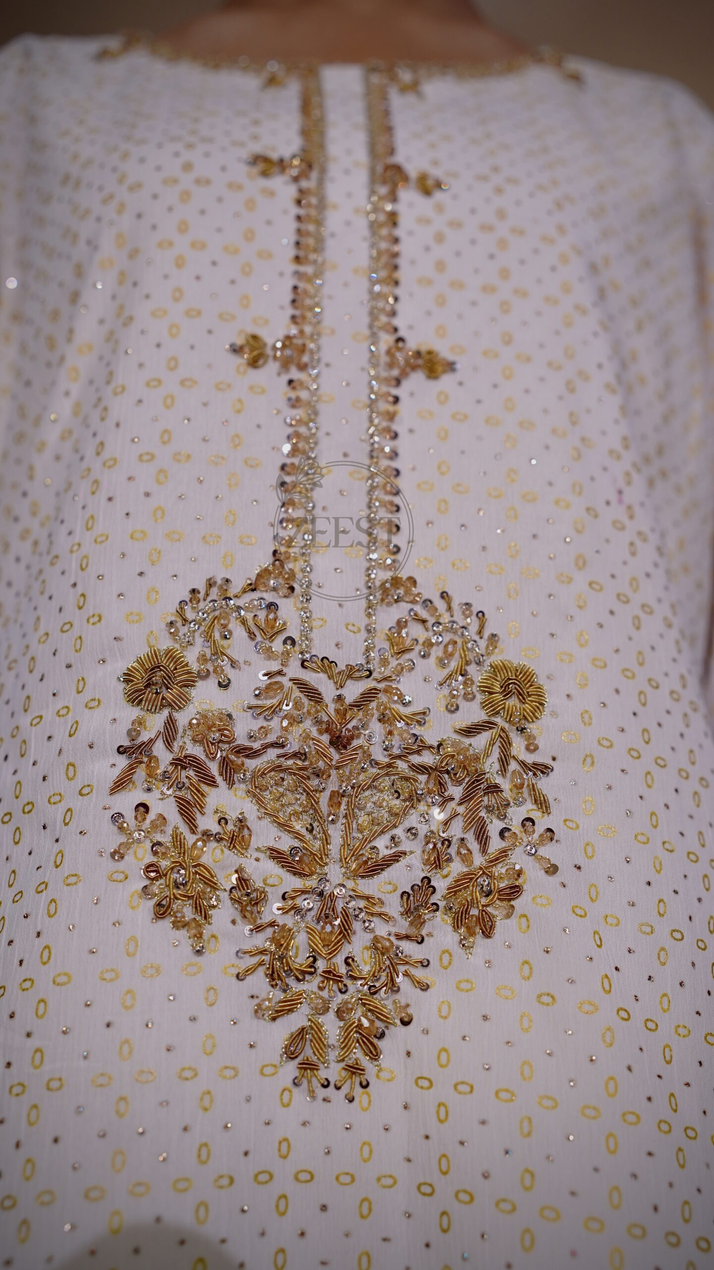 Ivory Grace Embroidered 4-Piece Festive Dress - Image 6