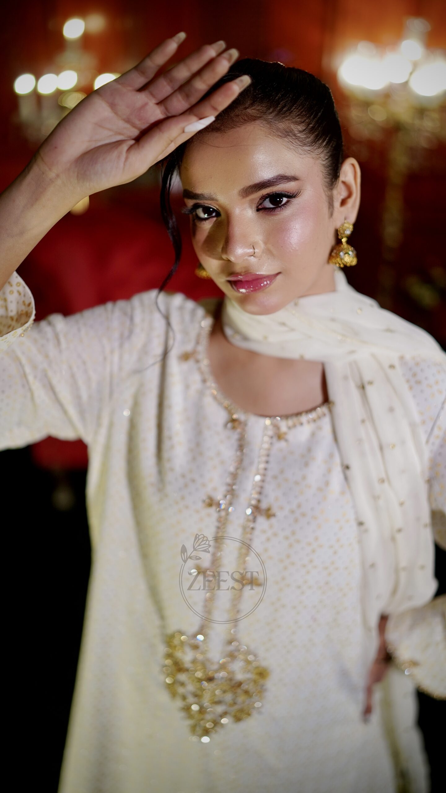 Ivory Grace Embroidered 4-Piece Festive Dress - Image 8