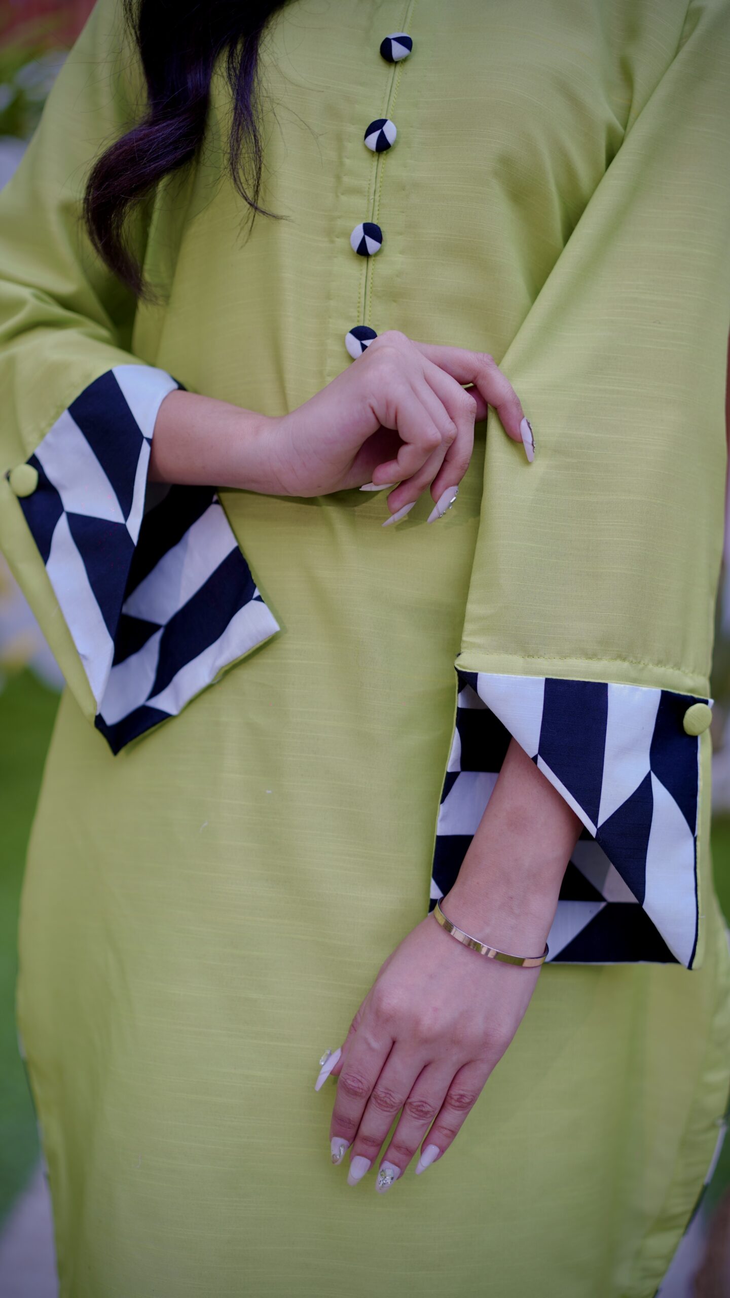 Lime Green Poly Lawn 2-Piece Suit - Image 5